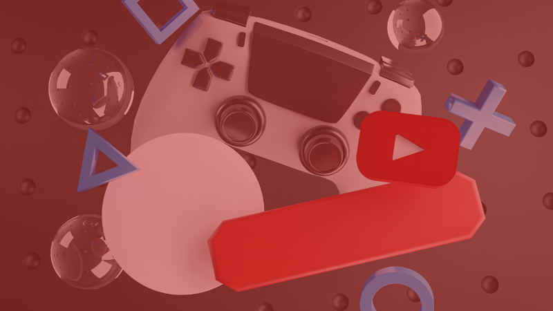 Video game controller next to the YouTube logo, cover image for an article about 'How much do YouTubers get paid in the United States