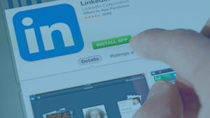 A screen displaying the LinkedIn app, cover image for the blog about 'How to Make Money on LinkedIn'