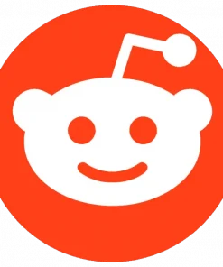 Reddit orange logo of a Robot smiling for a page that you can buy Reddit followers and upvotes