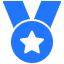 a blue rating experience icon