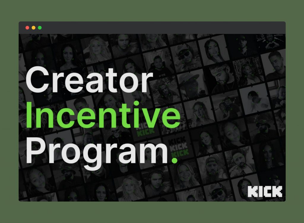 kick creator incentive program image