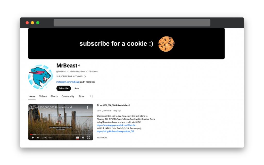 mrbeast-youtube-channel-main-page
