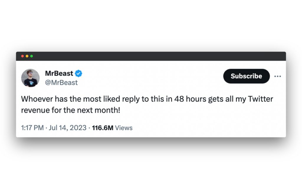 How Much Does Mr Beast Make From Twitter 2024? First Video on X